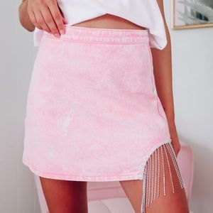 Festival fringe crystal skirt Small